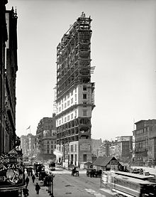 The Times Tower as seen in 1903 while under construction
