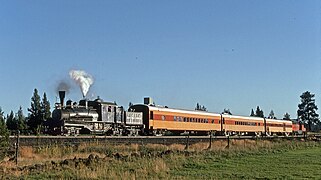 No. 1 pulling a tourist train during the annual Railroad Days event on September 13, 2003