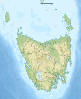 Location of Wellington Park in Tasmania