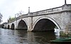 The join between the narrow 1770s structure and the paler 1930s widening is clearly visible under the Richmond Bridge arches