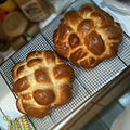 Round challah, a special bread in Jewish cuisine