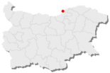 Karte von Bulgarien, Position von Russe hervorgehoben