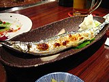 Sanma grilled with salt