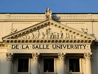 Pediment of the St. La Salle Hall façade