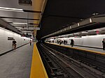 The tracks and platforms at WTC Cortlandt station on its reopening day, September 8, 2018