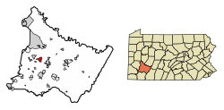 Location of Jeannette in Westmoreland County, Pennsylvania.