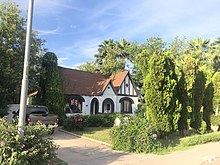 A Tudor Revival home in the Woodlea historic district