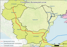 The scheme of the Balkan Stream gas pipeline