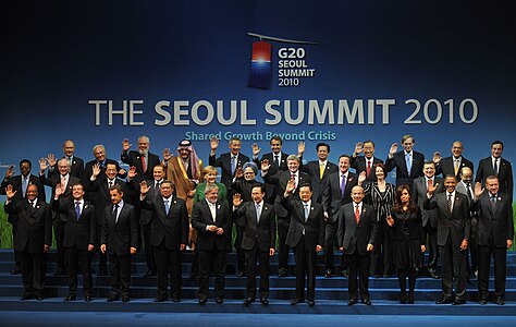 World leaders at the 2010 G20 Seoul summit, by Presidency of the Nation of Argentina