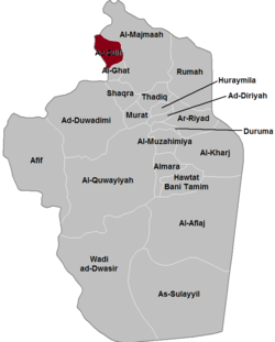 Location of Al Zulfi