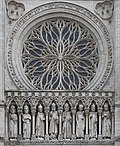 Flamboyant rose window, Amiens Cathedral west front