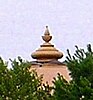 The kalash atop one of the Golden Domes