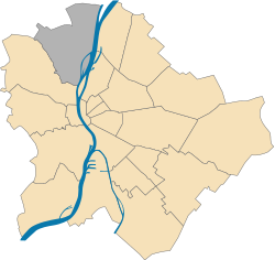 Location of District III in Budapest (shown in grey)