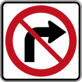 No right turn