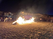 Quema de la Carrasca en las Fiestas de la Santa. Febrero de 2023