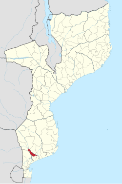 Chókwè District on the map of Mozambique