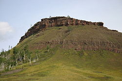 Ruins of the Chebaki Fortress near the village of Chebaki in Shirinsky District