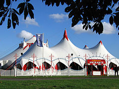 Circus tent approximates a minimal surface.