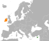 Location map for Cyprus and Ireland.