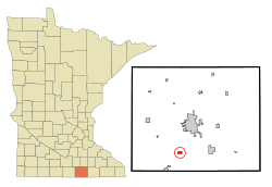 Location of Twin Lakes, Minnesota