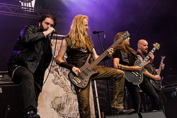 Heidevolk performing in 2017