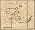 1753 Van Keulen Map of Huvadu Atoll (inaccurate)
