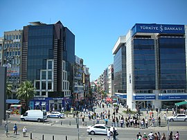 Kemal Paşa Street (Çarşı), seen from the top of the Karşıyaka pier