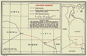 Carte de la frontière Libye Niger (1961).