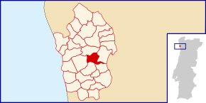 Localização no município de Vila do Conde