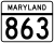 Maryland Route 863 marker