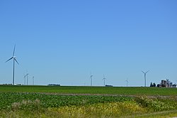 Wind farm along Illinois Route 116