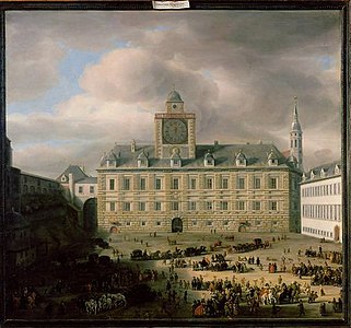 L'Intérieur de la Burgplatz à Vienne, 1652, musée d'Histoire de l'art de Vienne.