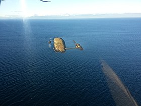 L'île Snake vue du ciel