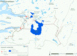 Map of Storglomvatnet watershed