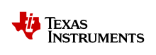 The Texas Instruments logo has two components: The written company name and a graphical logo at the top left. The company name Texas Instruments is written across two lines in small caps. The black lettering is centered along the vertical axis. Above the letters Ins of Instruments is a graphical component: The graphic features an approximate outline of the state of Texas using a conformal map projection aligned north. The area is filled with red color. At the top of this area, however, there is an indentation of the shape of the lower-case letter T. Within the blank area of this letter T another red-colored letter, the lower-case letter I, is embedded.