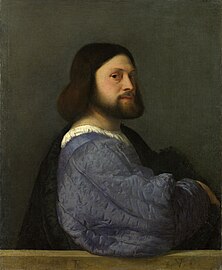 Titian, The Man with the blue sleeve, c.1510.