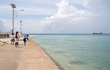 Young Vietnamese residents of Spratly Island