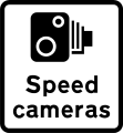 Area in which cameras are used to enforce the speed limit regulations