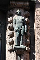 Facade de l'immeuble Wuorio, 1928, Helsinki.