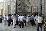 Tourists coming to the mausoleum