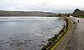 Le quai du port du Passage et l'Aulne maritime vue vers l'amont.