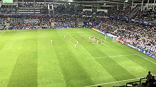 La finale de la Super Coupe de l'UEFA Real Madrid - Atlético Madrid en 2018.