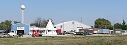 Roadside businesses along U.S. Highway 6/34 in Atlanta