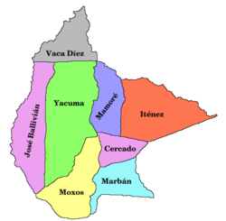 Provinces of the Beni Department