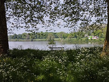 Canal de la Martinière à proximité de la machinerie de l'écluse à la Martinière en avril 2022