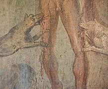 Closeup of Actaeon's hounds