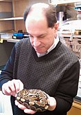 David Julius with a snake in 2016