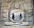Seated Buddha at Gal Vihara, Sri Lanka.