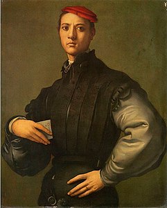 Portrait d'un jeune homme au chapeau rouge (1530), Pontormo, collection J. Tomilson Hill, conservé au Royaume-Uni