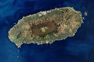 済州島の衛星画像